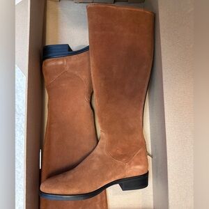 NIB Clarks Women's Pure Ride Dark Tan Suede Knee-High Boots, Size 7